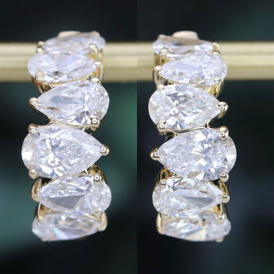 Lab grown 2.62ctw E-F/VVS diamond Huggies in 14k yellow gold
