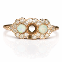 Load image into Gallery viewer, SPECIAL: Antique Edwardian Opal and diamond ring in 14k yellow gold for restoration