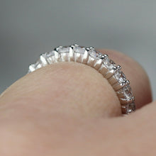 Load image into Gallery viewer, Sterling silver CZ small eternity band