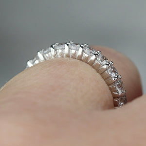 Sterling silver CZ small eternity band