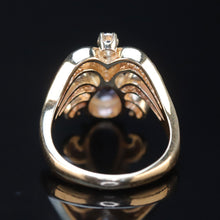 Load image into Gallery viewer, Estate tanzanite and diamond ring in 14k yellow gold from Manor Jewels