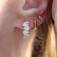 Load image into Gallery viewer, Lab grown 2.62ctw E-F/VVS diamond Huggies in 14k yellow gold