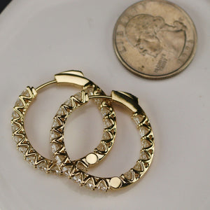 SPECIAL PRICE!  Lab Grown 5.67ctw diamond hoops in 14k yellow gold