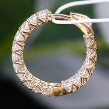 Load image into Gallery viewer, SPECIAL PRICE!  Lab Grown 5.67ctw diamond hoops in 14k yellow gold