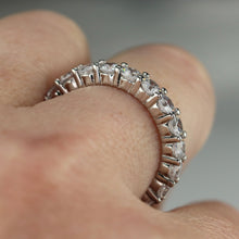 Load image into Gallery viewer, Sterling silver CZ medium eternity band