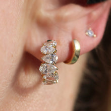 Load image into Gallery viewer, Lab grown 2.62ctw E-F/VVS diamond Huggies in 14k yellow gold