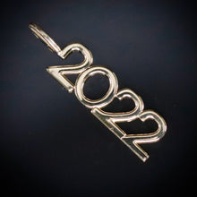 Load image into Gallery viewer, SPECIAL: Large 2022 pendant charm in 14k yellow gold