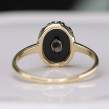 Load image into Gallery viewer, SPECIAL!  Classic vintage onyx and diamond ring in yellow gold