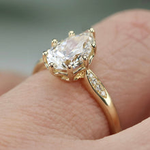 Load image into Gallery viewer, MANOR ROYAL: The Athena - 1.81ct D/VS1 Pear shaped lab grown diamond solitaire ring in 14k yellow gold