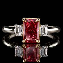 Load image into Gallery viewer, SPECIAL!  EFFY 1.88ctw Raspberry pink lab grown diamond Ring in 14k white and rose gold