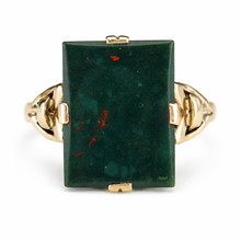 Load image into Gallery viewer, 40% OFF!  Estate vintage Bloodstone ring in yellow gold