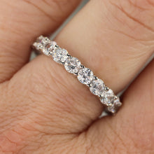 Load image into Gallery viewer, Sterling silver CZ medium eternity band