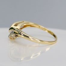 Load image into Gallery viewer, Diamond Chevron ring in 14k yellow gold