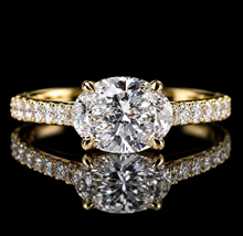 Load image into Gallery viewer, SPECIAL: 1.75ctw oval cut lab grown diamond ring in 14k yellow gold