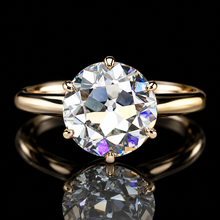 Load image into Gallery viewer, SPECIAL! Vintage setting with 3.20ct OEC lab grown diamond in 14k yellow gold