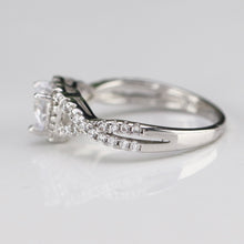 Load image into Gallery viewer, Sterling silver CZ heart ring
