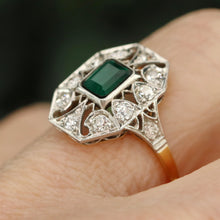 Load image into Gallery viewer, Estate vintage Edwardian plaque ring in 18k yellow gold