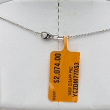 Load image into Gallery viewer, Blue sapphire and diamond evil eye necklace in 14k white gold by Effy