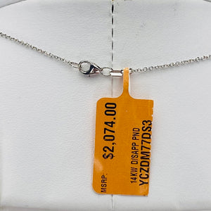 Blue sapphire and diamond evil eye necklace in 14k white gold by Effy