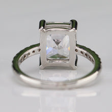 Load image into Gallery viewer, Sterling silver large scissor cut CZ ring