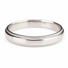 Load image into Gallery viewer, Estate Platinum milgrain band