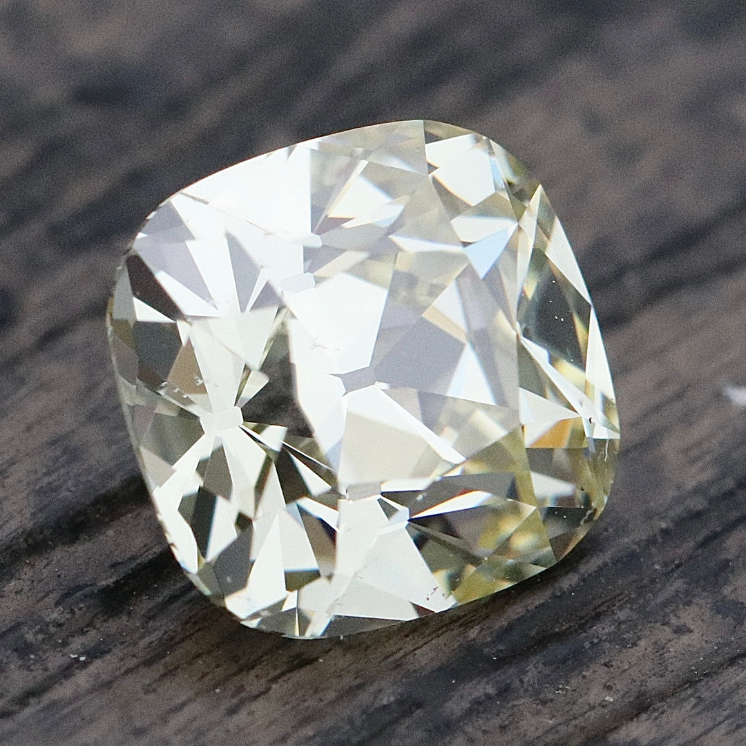 Triple Ideal cut AGS Loose AVC 1.553ct P SI1 cushion shaped diamond