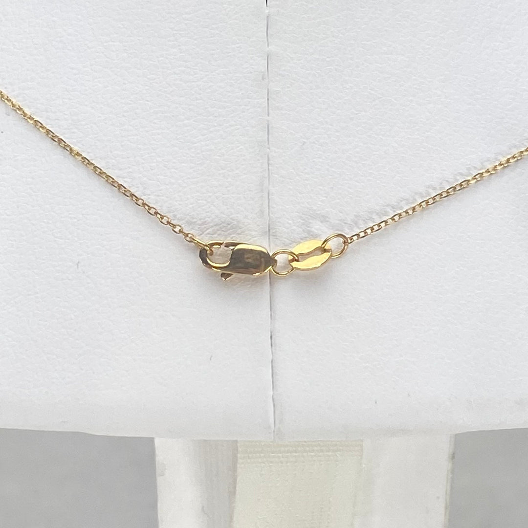 Diamond dolphin necklace in 14k yellow gold