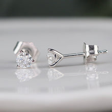 Load image into Gallery viewer, Lab grown .28ctw F-G/SI Diamond studs in 14k white gold