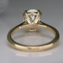 Load image into Gallery viewer, RESERVED: MANOR ROYAL:  The Ophelia - 1.93ct lab grown oval diamond ring in 14k yellow gold D/VVS2
