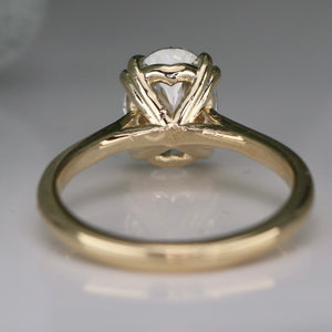 RESERVED: MANOR ROYAL:  The Ophelia - 1.93ct lab grown oval diamond ring in 14k yellow gold D/VVS2