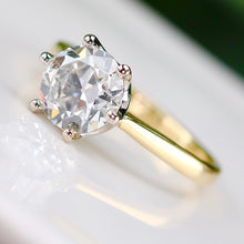 Load image into Gallery viewer, The Beatrice - 2.51ct lab grown OEC diamond ring in 18k yellow &amp; white gold