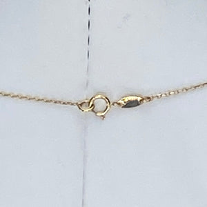 Two tone diamond cut leaf necklace in 14k