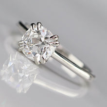 Load image into Gallery viewer, The Sophia - Antique cushion cut 1.54ct lab grown diamond ring in 14k white gold