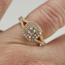 Load image into Gallery viewer, 50% OFF!  Double halo lab grown diamond ring in 14k yellow gold