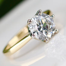 Load image into Gallery viewer, The Beatrice - 2.51ct lab grown OEC diamond ring in 18k yellow &amp; white gold
