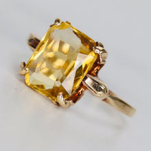 Load image into Gallery viewer, Vintage Citrine ring in 14k yellow gold