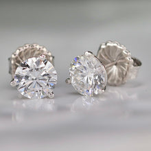 Load image into Gallery viewer, MANOR ROYAL: Lab grown 4.50ctw certed E/VS1 Ideal cut Diamond studs in 14k white gold