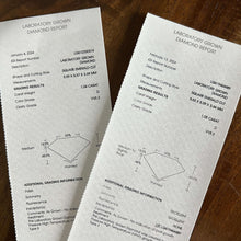 Load image into Gallery viewer, MANOR ROYAL: Lab grown 2.09ctw Asscher cut certed Diamond studs in 14k white gold