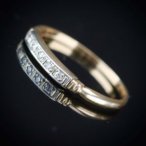 Vintage diamond 14k yellow gold band