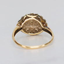 Load image into Gallery viewer, Vintage Princess diamond ring in yellow and white gold