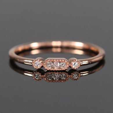 CLEARANCE!  Dainty Diamond band in rose gold