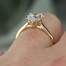 Load image into Gallery viewer, RESERVED: MANOR ROYAL:  The Ophelia - 1.93ct lab grown oval diamond ring in 14k yellow gold D/VVS2