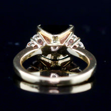 Load image into Gallery viewer, Funky Estate green tourmaline and diamond ring in 14k yellow gold