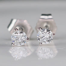 Load image into Gallery viewer, Lab grown .28ctw F-G/SI Diamond studs in 14k white gold