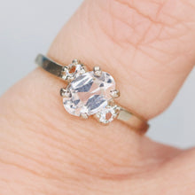 Load image into Gallery viewer, RESERVED:  SPECIAL!  White spinel ring in white gold