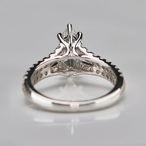 50% OFF!  Vera Wang Designer Lab Grown Marquise diamond ring in 14k white gold