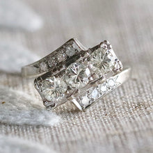 Load image into Gallery viewer, 50% OFF!  Stunning diamond bypass ring in 14k white gold *onyx deal*