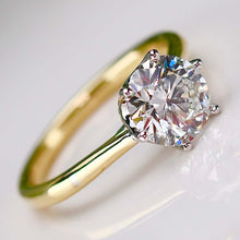 Load image into Gallery viewer, MANOR ROYAL:  The Beatrice - 1.85ct lab grown diamond ring in 14k yellow &amp; white gold