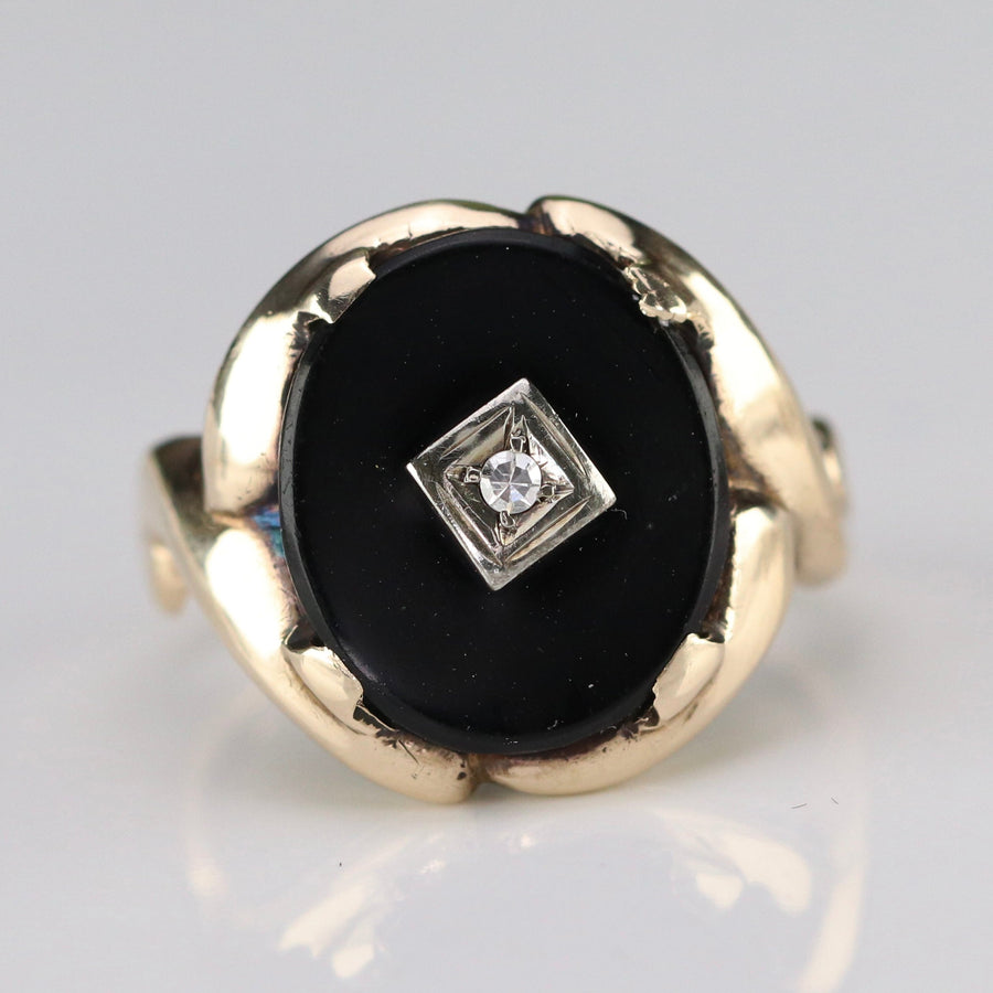 Oval Antique ring with Onyx – Sar Jewellery｜リング・指輪