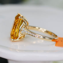 Load image into Gallery viewer, Vibrant Citrine and diamond ring in 14k yellow gold by Effy